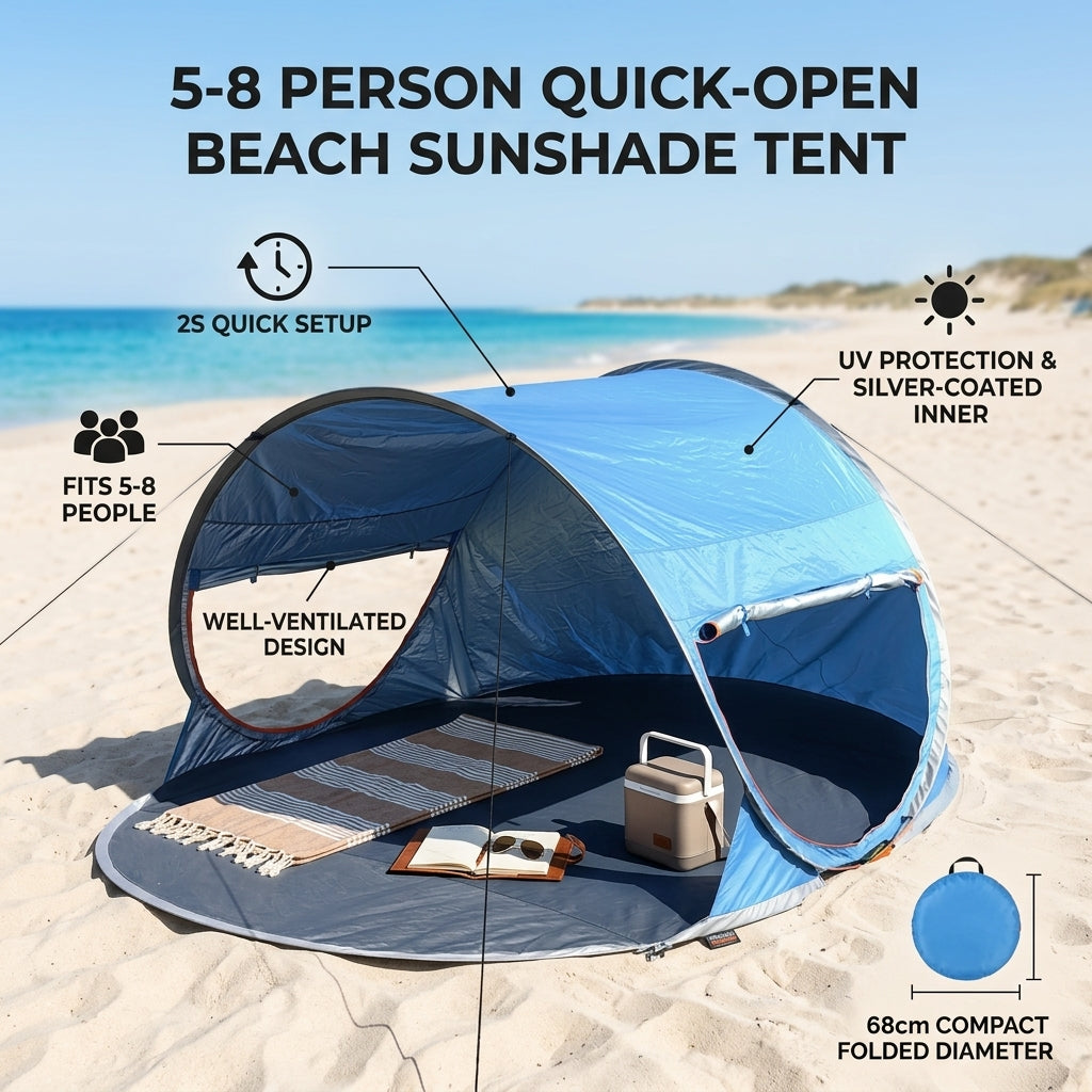 Pop-Up Instant Sun Shade Beach Tent - Image 3