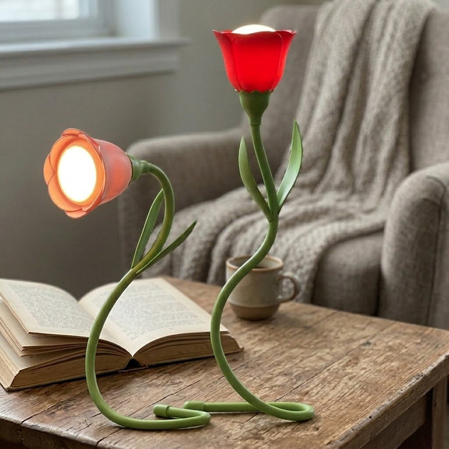 Last Rose Blooming Rose Accent Desk Lamp - Image 0