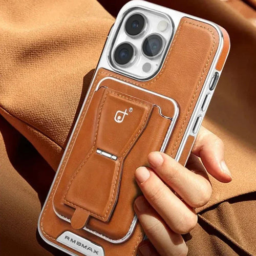 Lux Hold Leather Wallet Stand iPhone Case - Image 0