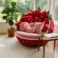 Strawberry Plush Lounge Sofa Chair - Image 0