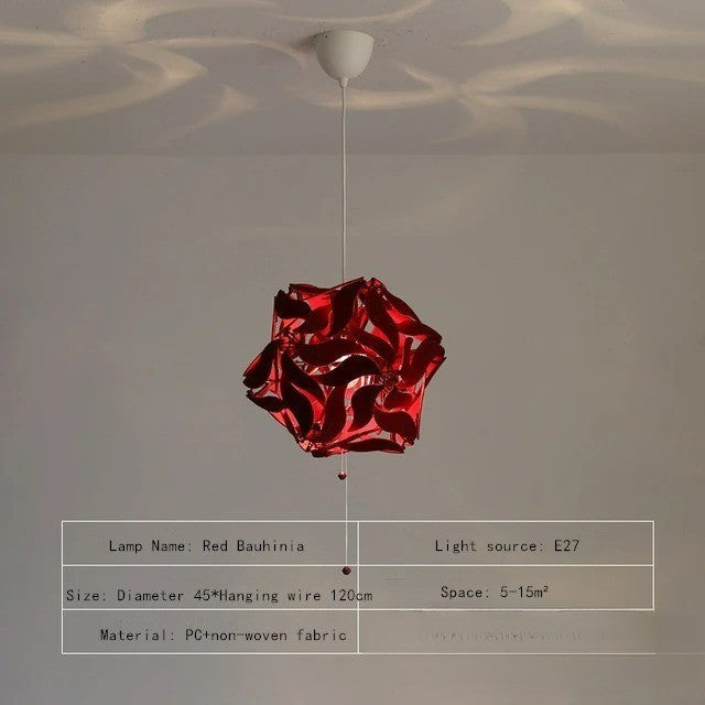 Elegant Retractable Bauhinia Blossom Pendant Light - Image 7