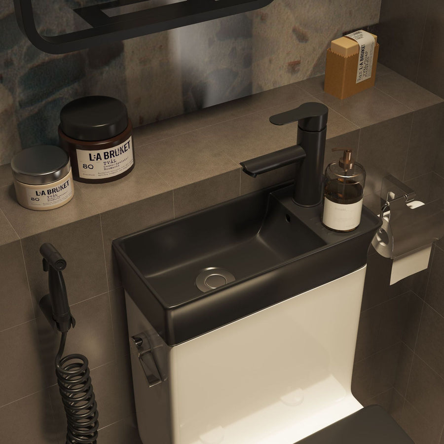 Japanese Style Space-Saving Integrated Sink Toilet - Image 4