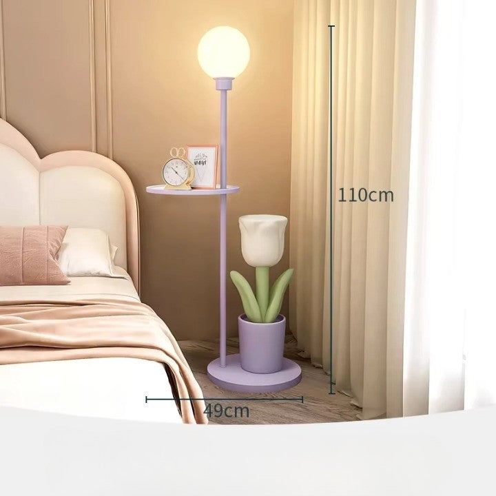 Tulip Blossom Flower Integrated Nightstand Floor Lamp - Image 8