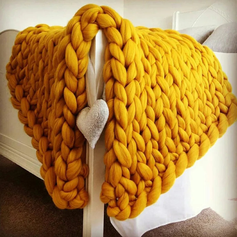 Thick Line Sofa Knitted Blanket - Image 1