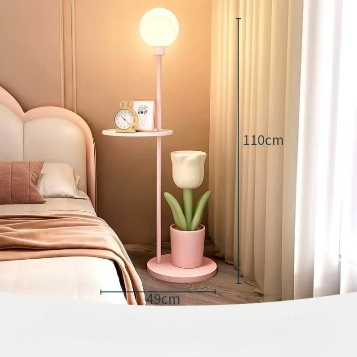 Tulip Blossom Flower Integrated Nightstand Floor Lamp - Image 6