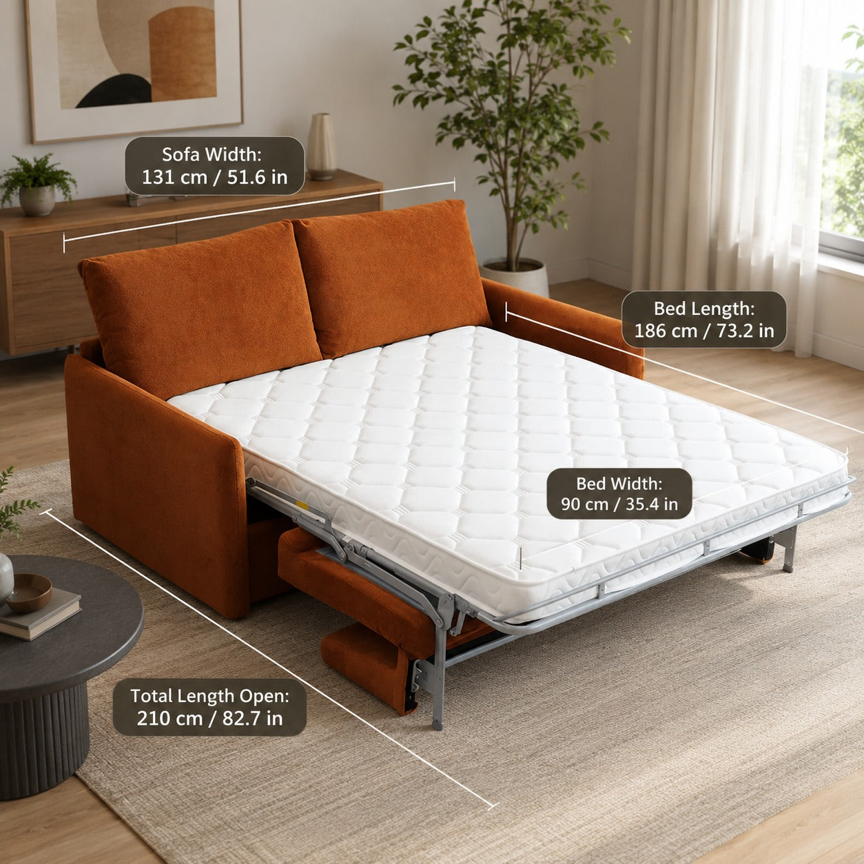 Daydream Cozy Lift Transforming Living Room Sofa Bed - Image 5