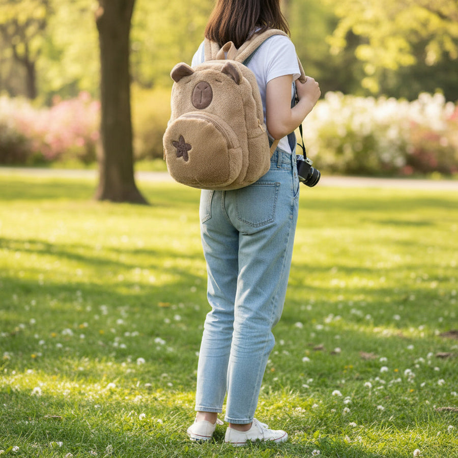 Capybara Cute Plush Kids Backpack - Image 2