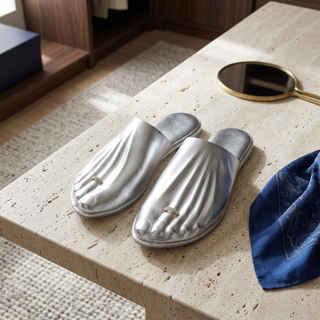 Disco Toes Metallic Five-Toe Artsy Slipper