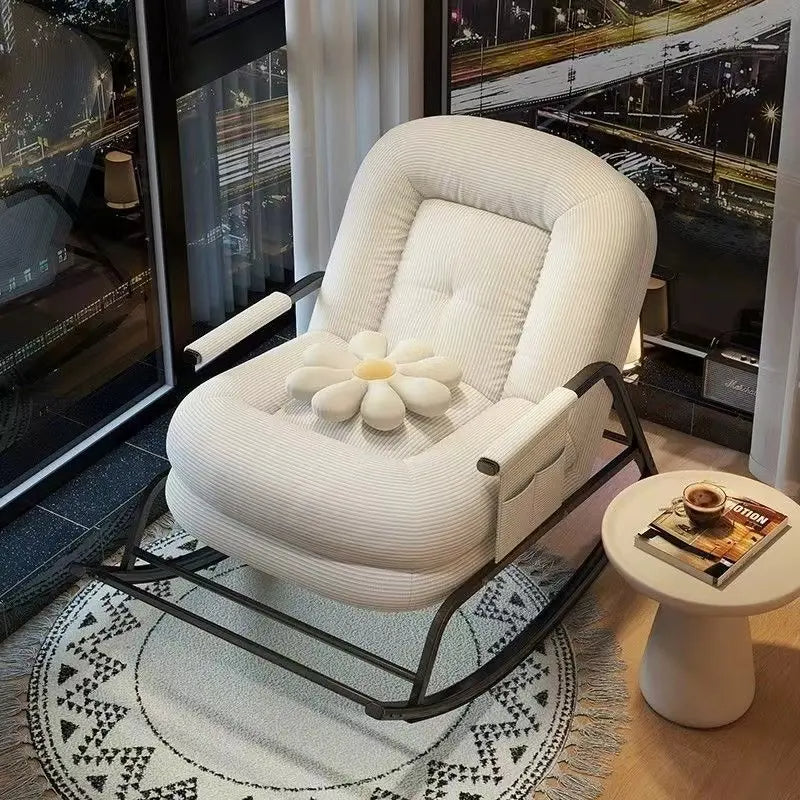 Modern Luxury Relaxing Cozy Padded Rocking Chair - Image 4