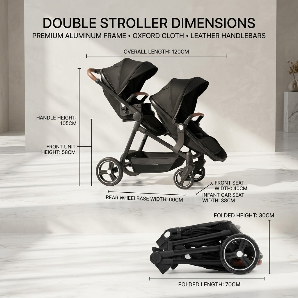Lightweight Japanese Style Twin Baby Stroller - Image 10