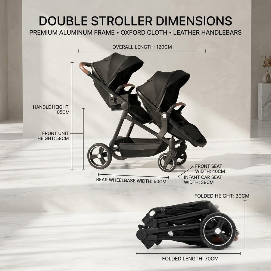 Lightweight Japanese Style Twin Baby Stroller - Image 10