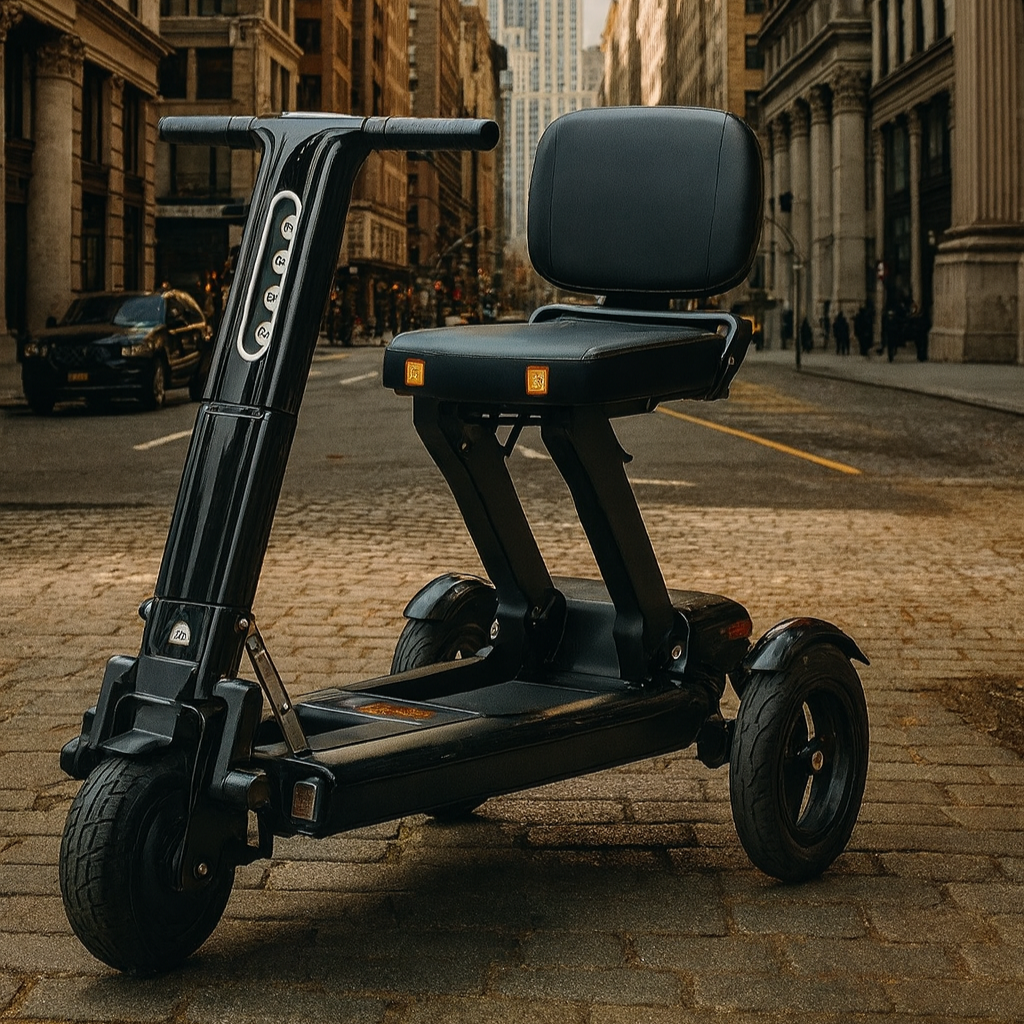 Tri-Wheel Foldable Padded Seat Electric Mobility Scooter - Image 1