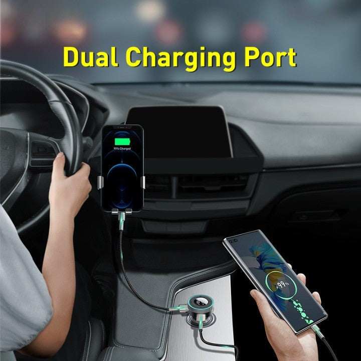 Car FM Audio Bluetooth Transmitter Fast Phone Charger - Image 4