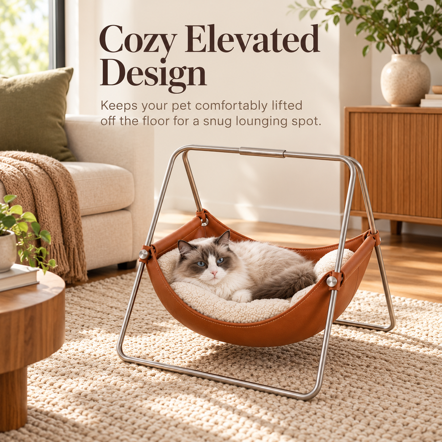 Cozy Elevated Pet Swing Bed