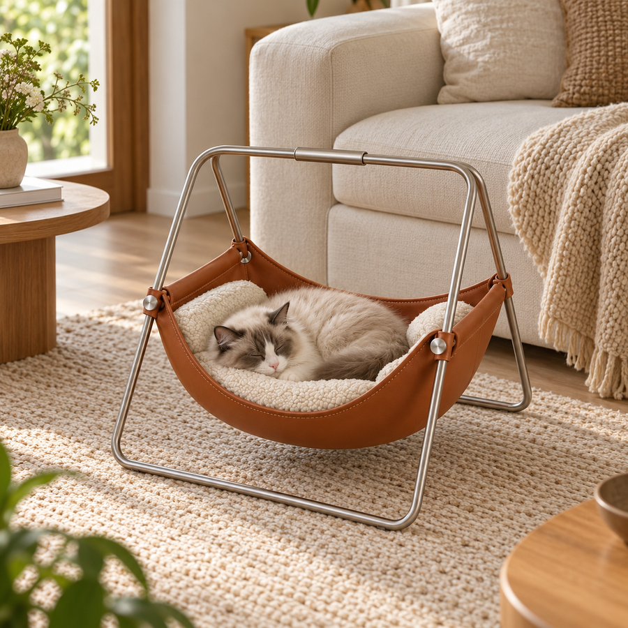 Cozy Elevated Pet Swing Bed