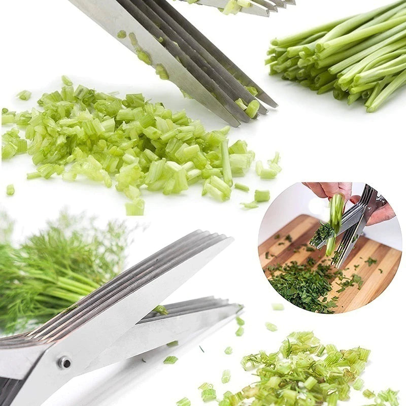 5 Layers Stainless Steel Multifunctional Kitchen Scissors - Image 7