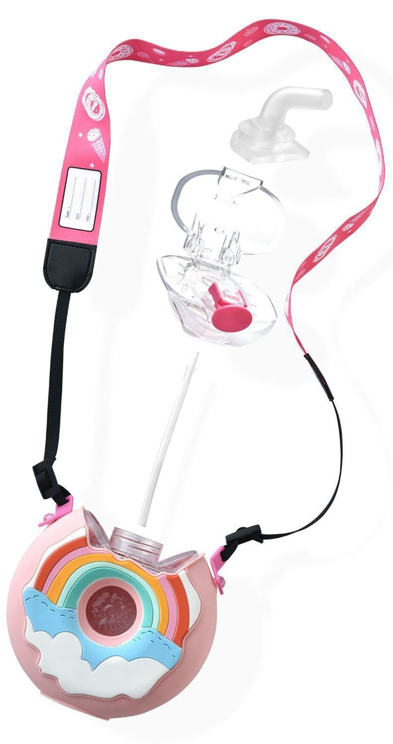 Cute Cartoon Built-in Straw Water Bottle - Image 3
