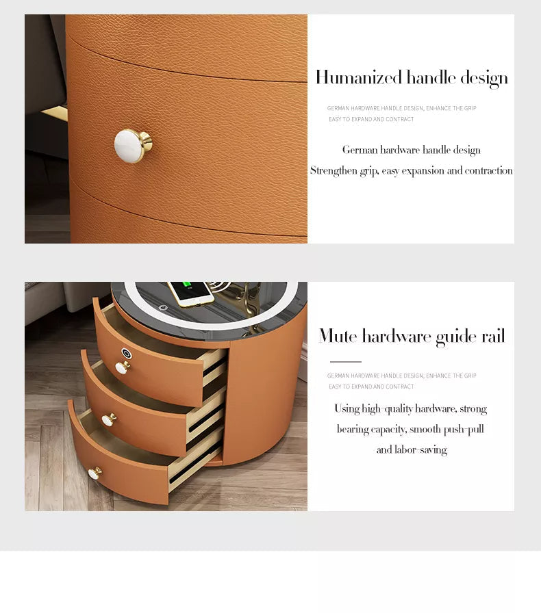 Round Smart Wireless Charging Bedside Table - Image 10