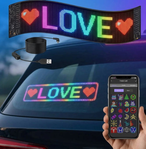LED Customizable Fun Ride Bluetooth Car Sign