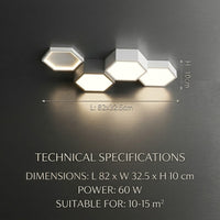 Six Points Modern Hexagon LED Ceiling Panel Light - Image 7