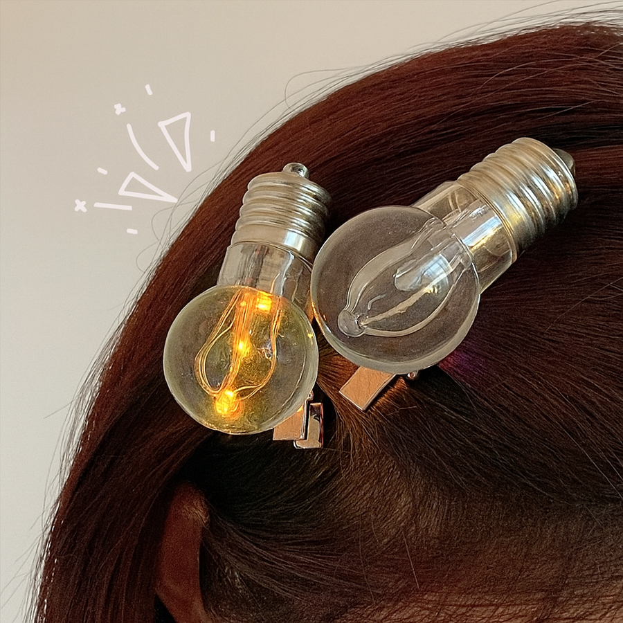 Luminous Light Bulb Party Hairpin - Image 0