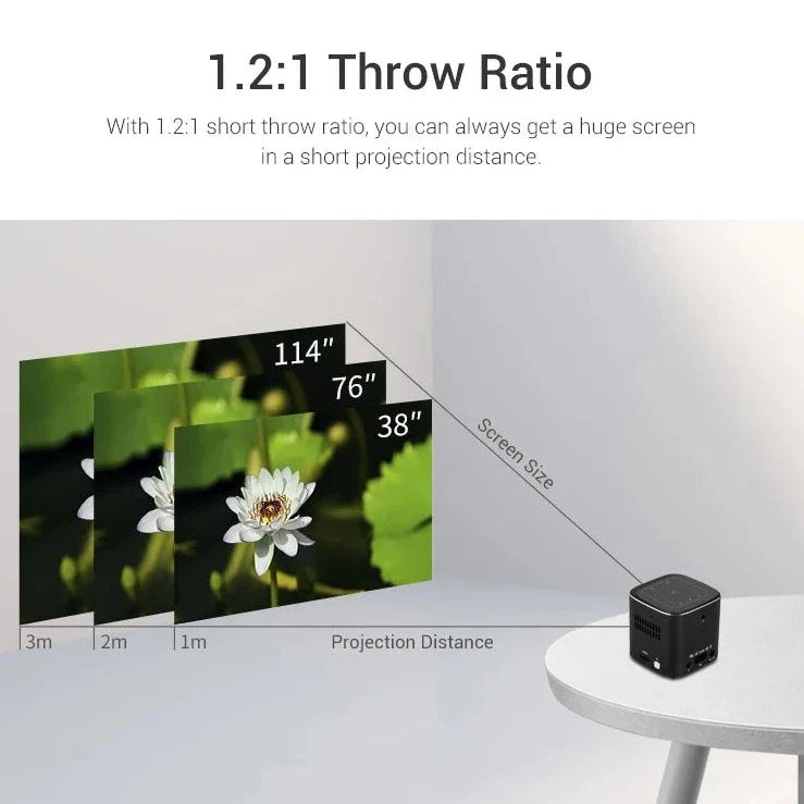 4K Cinema View Portable Smart Mini Projector