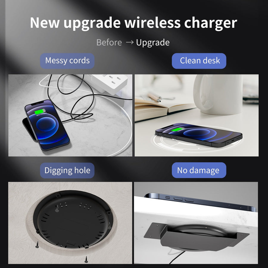 Invisible Under the Desk Wireless Charger - Image 2