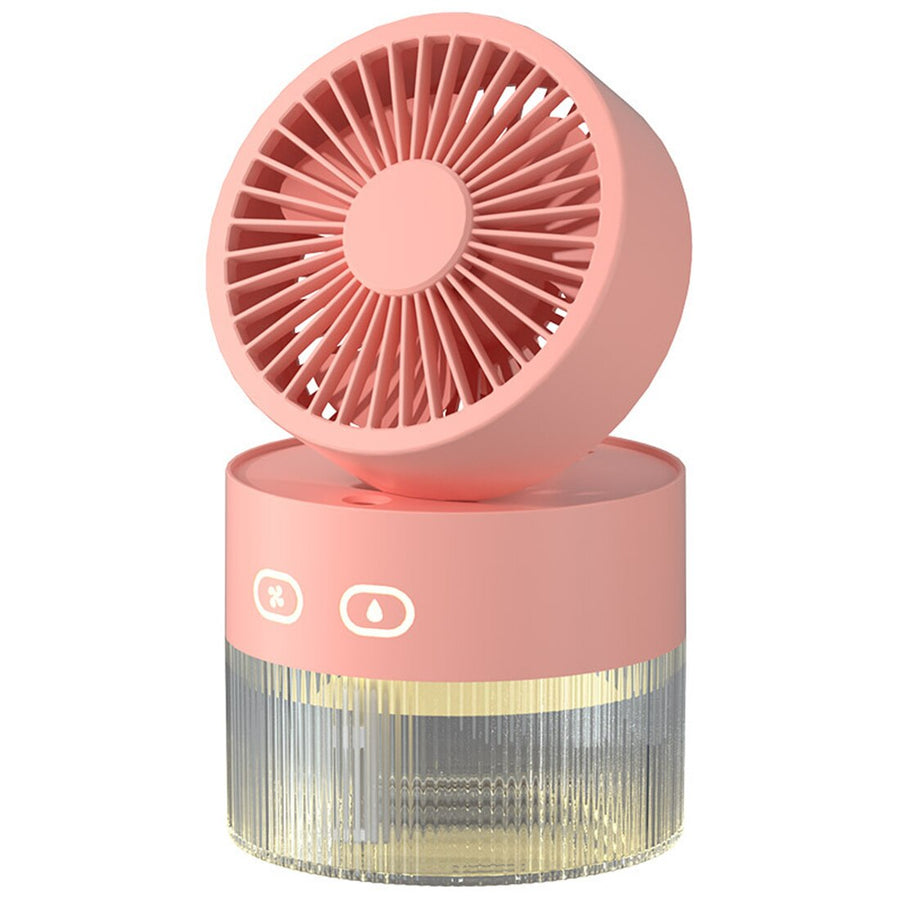 Mini Foldable USB Warm Light Spray Fan - Image 4