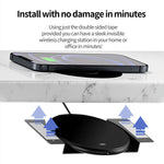 Invisible Under the Desk Wireless Charger