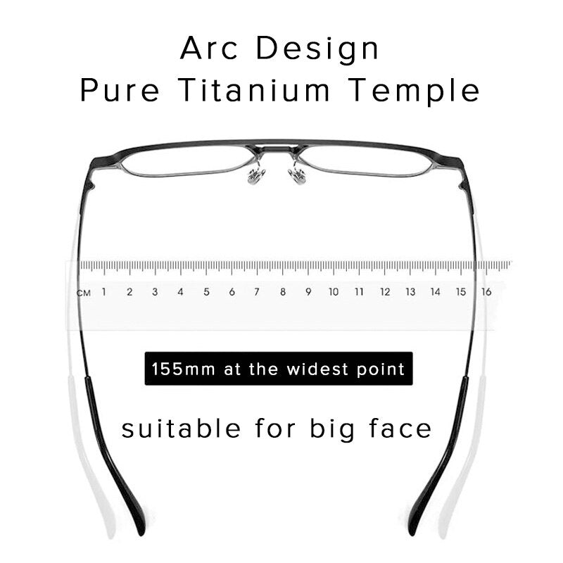 Pure Titanium Magnetic Clip-On Glasses