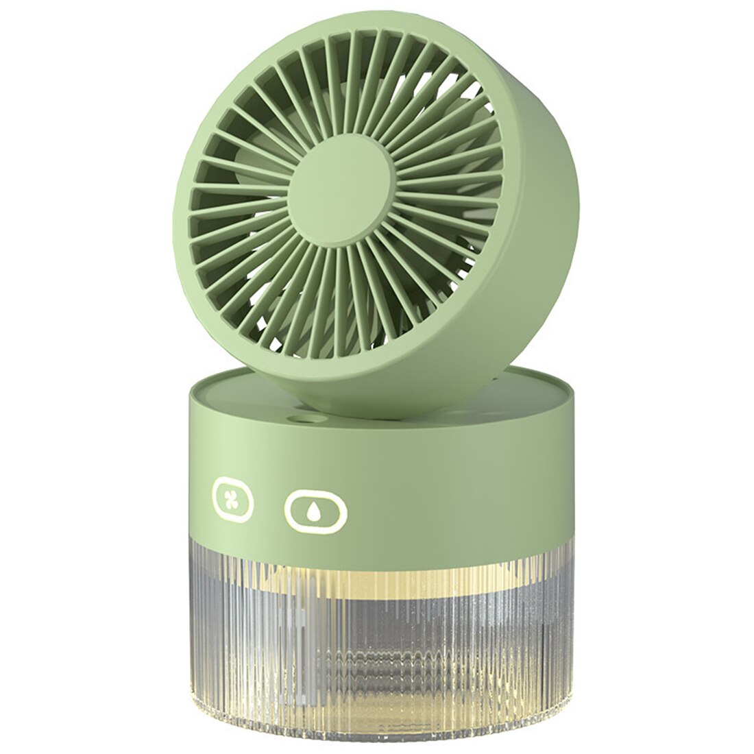 Mini Foldable USB Warm Light Spray Fan