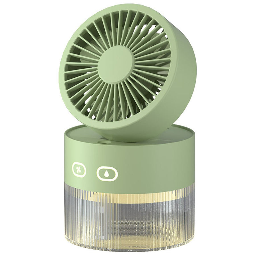 Mini Foldable USB Warm Light Spray Fan - Image 2