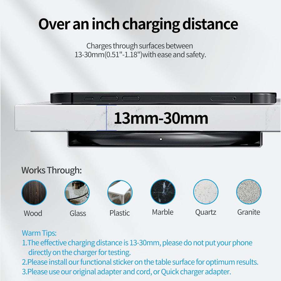 Invisible Under the Desk Wireless Charger - Image 3