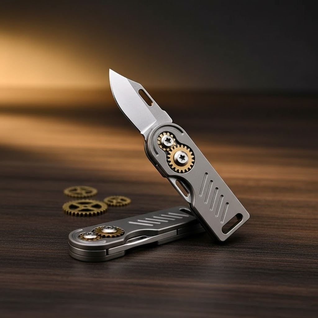 Titanium Gear Folding EDC Knife - Image 0