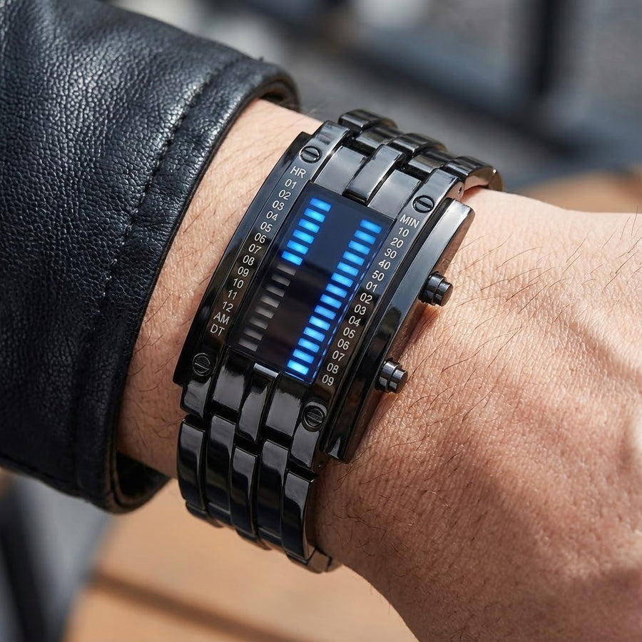 Steel Lava Binary Watch - Image 1