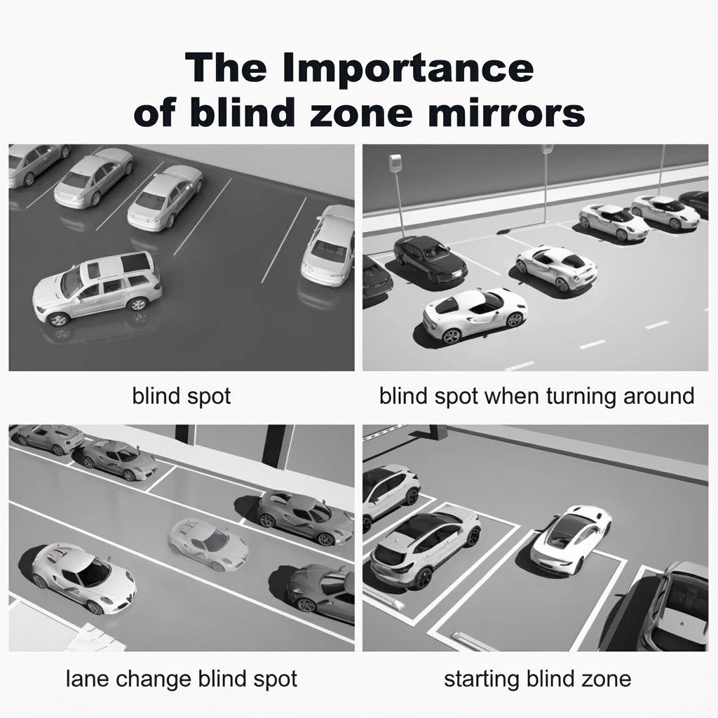 Blind Spot Adjustable Frameless Rearview Mirror Set - Image 7