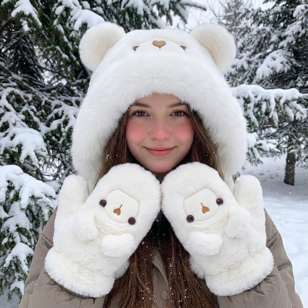 Fluffy Bear Winter Hat - Image 7
