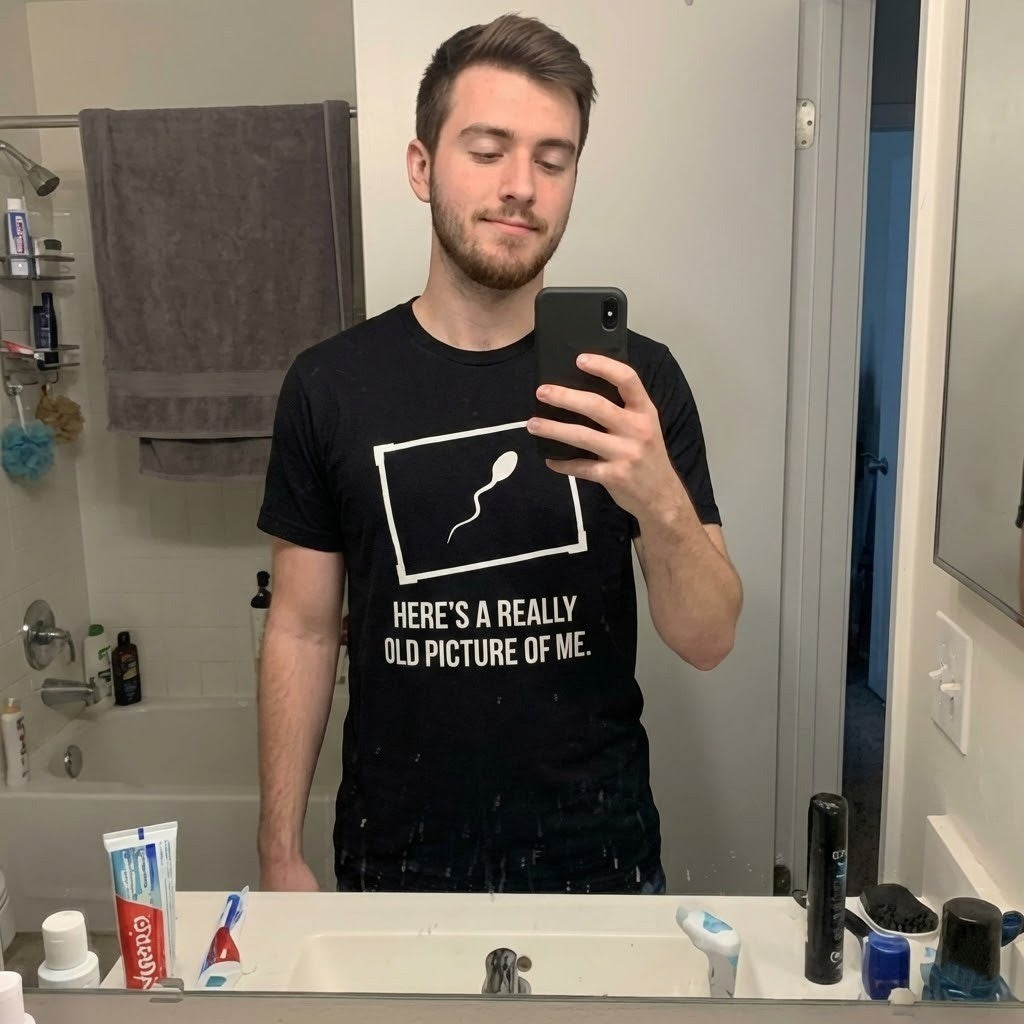 Old Picture Of Me Funny T-Shirt - Image 1