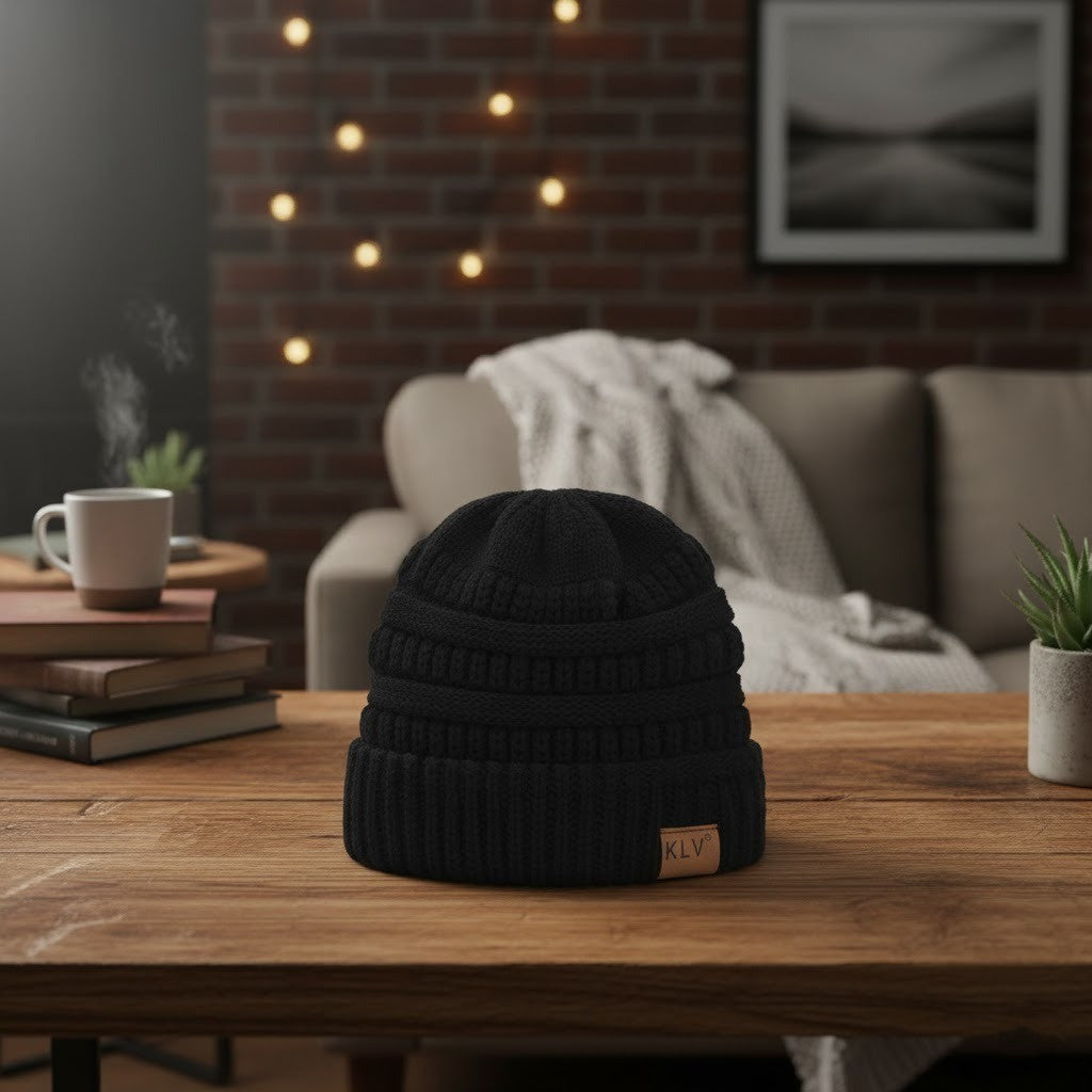 Women Baggy Warm Crochet Winter Wool Knit Ski Beanie - Image 2