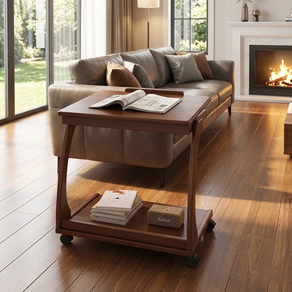 Italian Style Rolling Lift-Top Coffee Table - Image 5