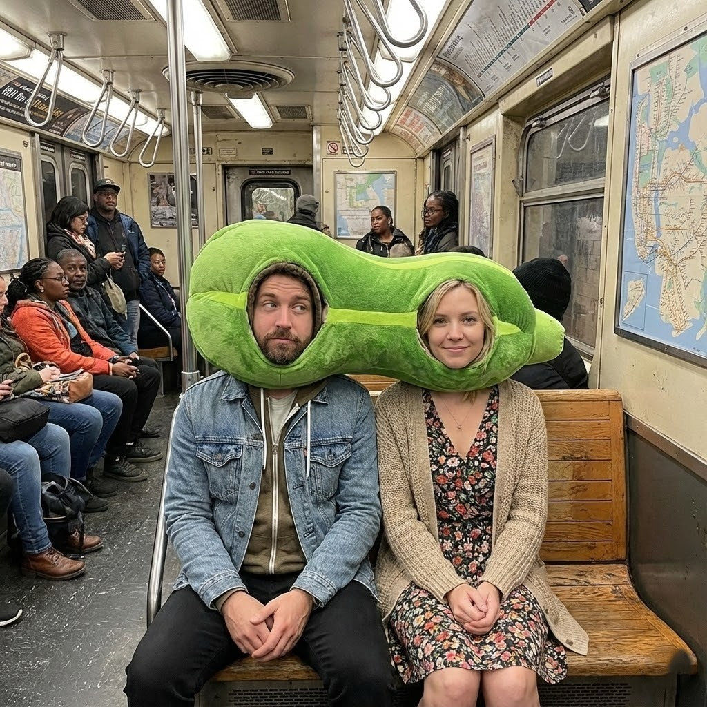 Silly Squash Couple Plush Head Pillow - Image 4