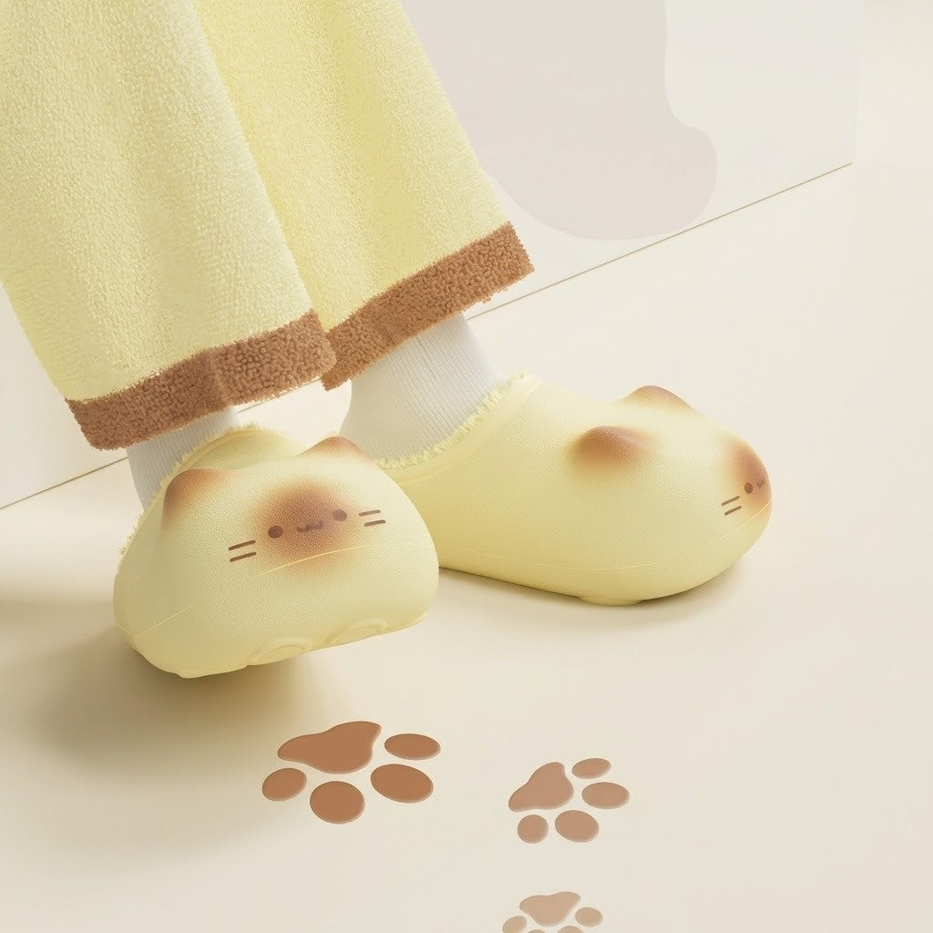 Cute Cat Paw Comfy Warm Slippers - Image 0