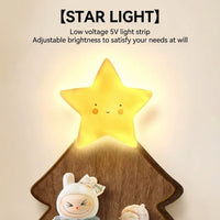 Cozy Christmas Wooden Tree Shelf - Image 1