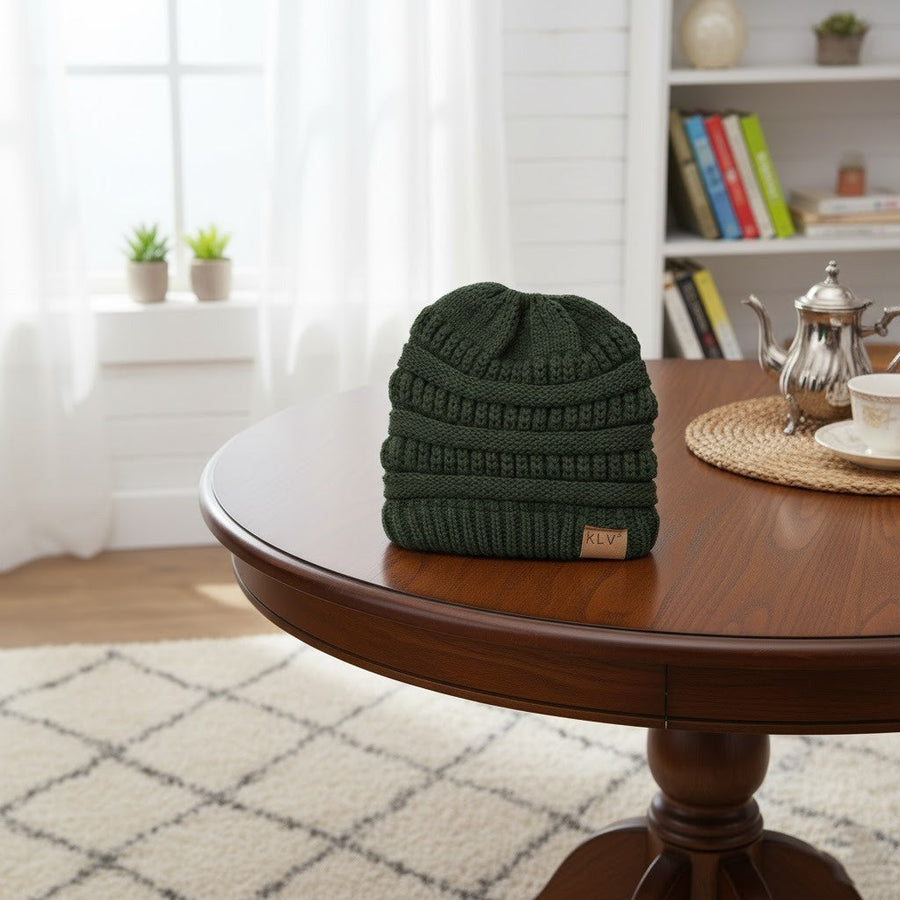 Women Baggy Warm Crochet Winter Wool Knit Ski Beanie - Image 4