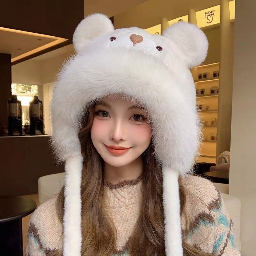 Fluffy Bear Winter Hat - Image 6