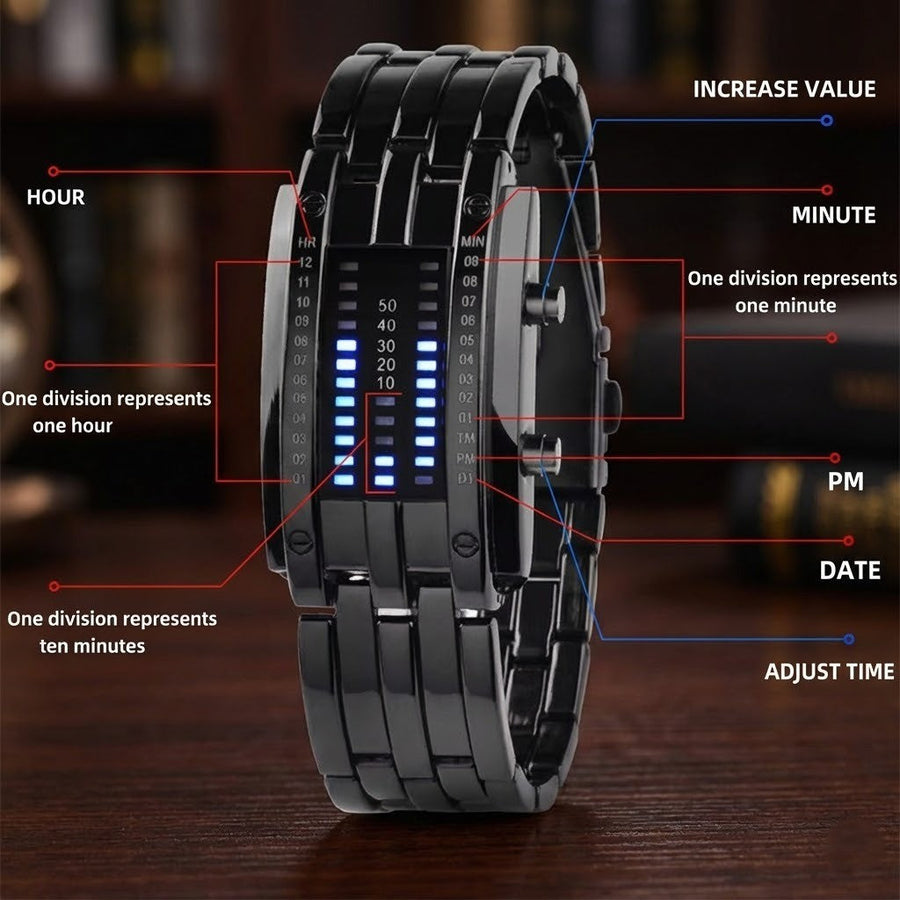 Steel Lava Binary Watch - Image 4