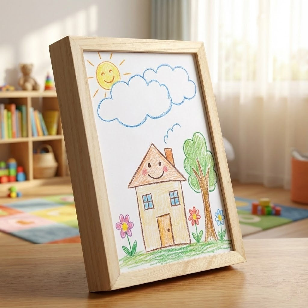 Story Maker Wooden Kids Drawing Display Frame - Image 0