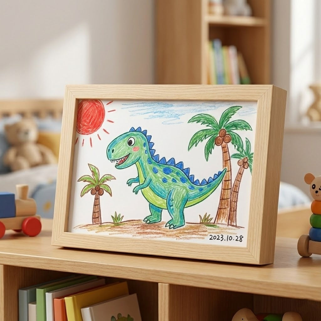 Story Maker Wooden Kids Drawing Display Frame - Image 1