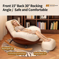 Italian Wood Soft Comfy Rocking Chair - Image 2