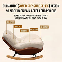 Italian Wood Soft Comfy Rocking Chair - Image 3